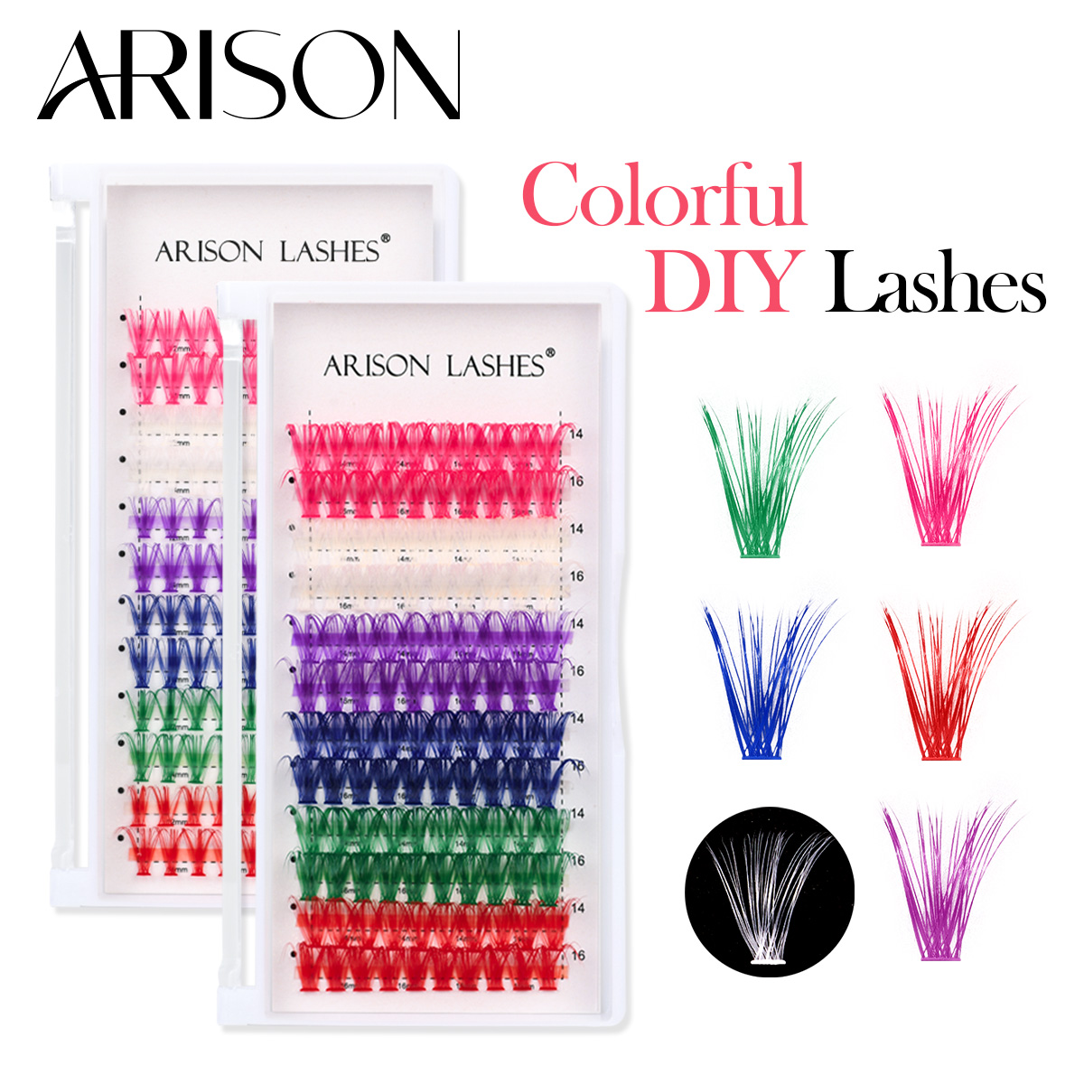 ARISON 12 Satırlar Karışık Ren - Funny Eyelash Extension incelemesi ve fiyatı