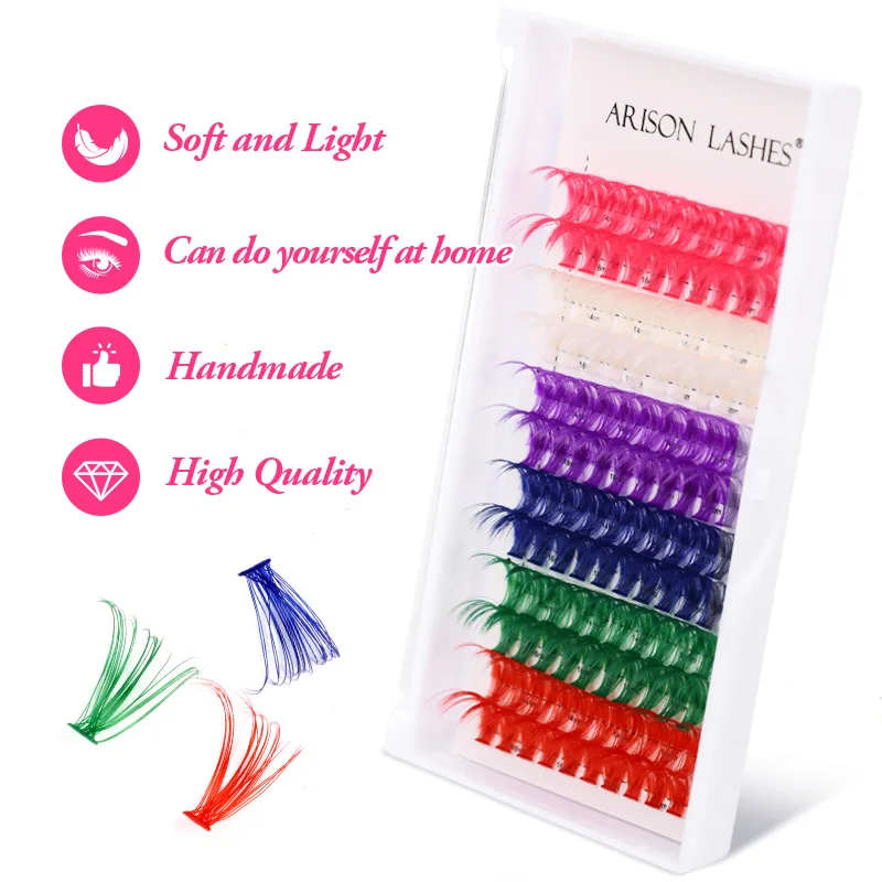 ARISON 12 Satırlar Karışık Ren - Funny Eyelash Extension incelemesi ve fiyatı