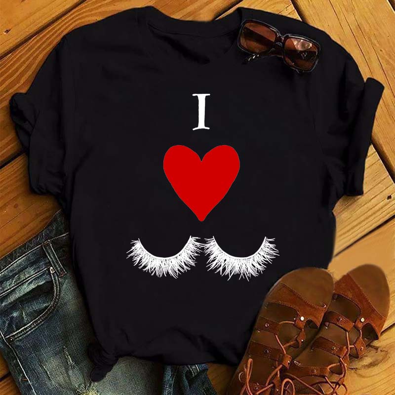 Maycaur Moda Grafik Kadın Üstl - Funny Eyelash Extension incelemesi ve fiyatı