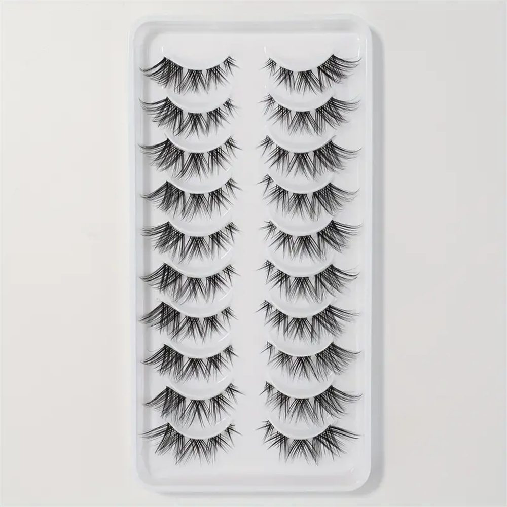 10 Çift Sahte Kirpik Küme Kirp - Eyelash Extension Cat Eye Wispy incelemesi ve fiyatı